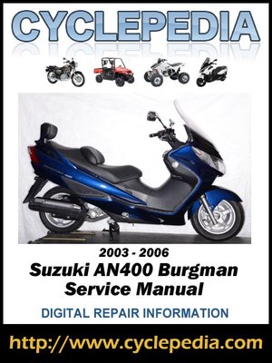 cover image of Suzuki AN400 Burgman 2003-2006 Service Manual